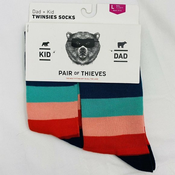 Pair of Thieves Dad and Kid Matching Striped Socks - Picture 6 of 7